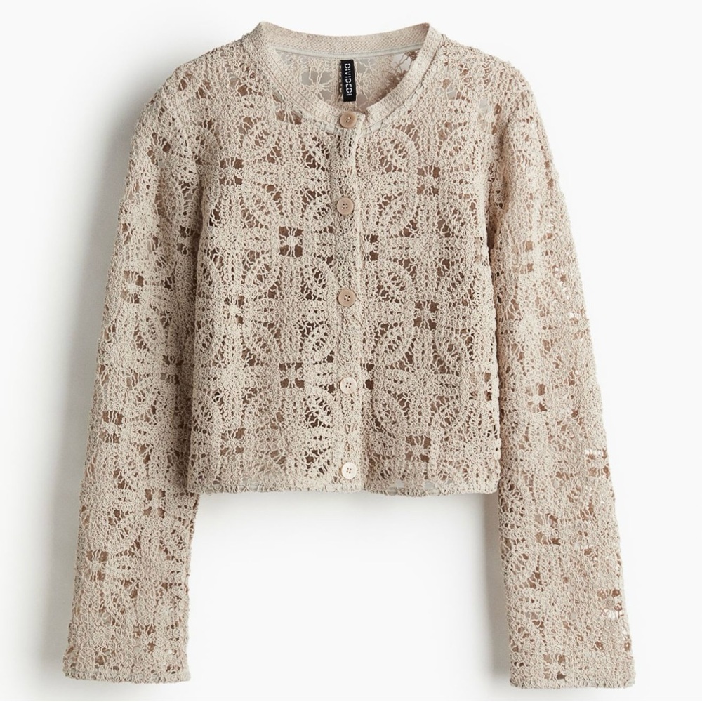Crochet look cardigan